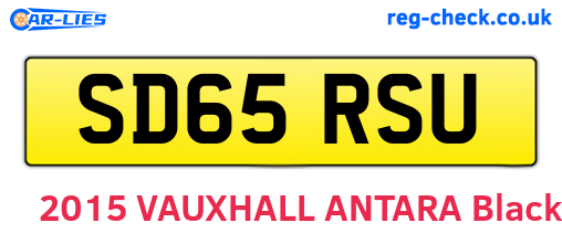 SD65RSU are the vehicle registration plates.