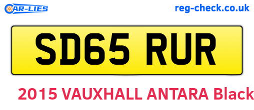 SD65RUR are the vehicle registration plates.