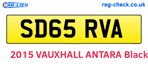 SD65RVA are the vehicle registration plates.