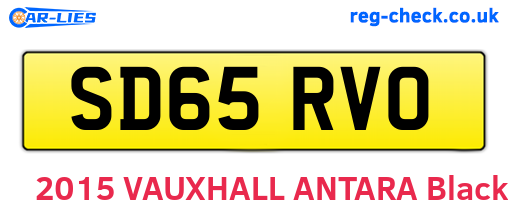 SD65RVO are the vehicle registration plates.