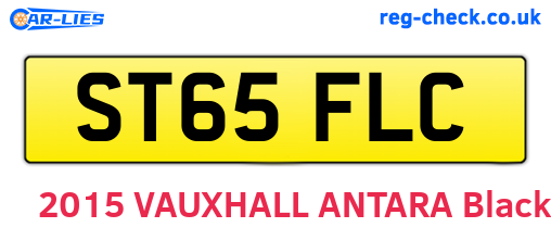 ST65FLC are the vehicle registration plates.
