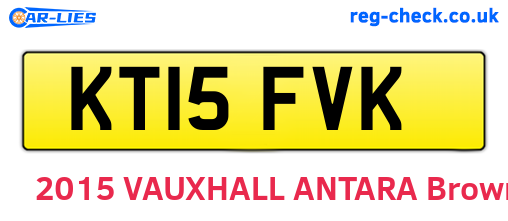 KT15FVK are the vehicle registration plates.