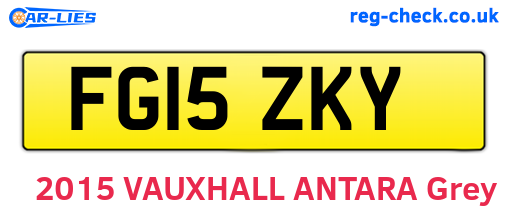 FG15ZKY are the vehicle registration plates.
