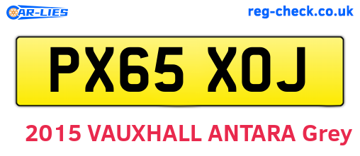 PX65XOJ are the vehicle registration plates.