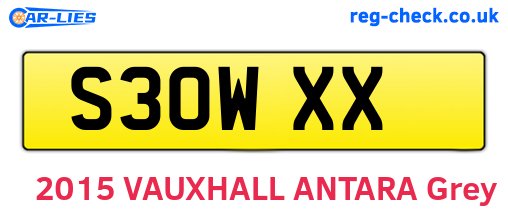 S30WXX are the vehicle registration plates.
