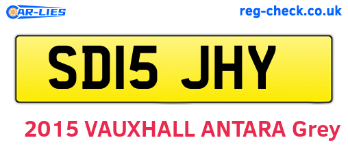 SD15JHY are the vehicle registration plates.