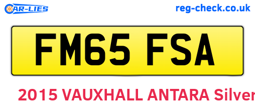 FM65FSA are the vehicle registration plates.