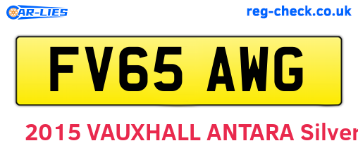 FV65AWG are the vehicle registration plates.