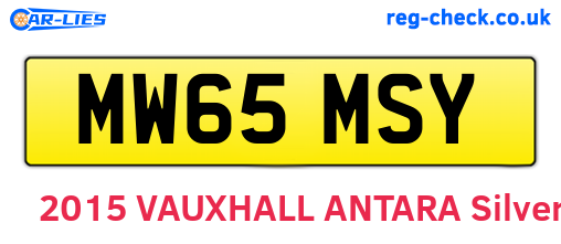MW65MSY are the vehicle registration plates.