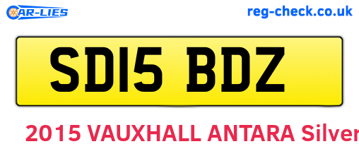 SD15BDZ are the vehicle registration plates.