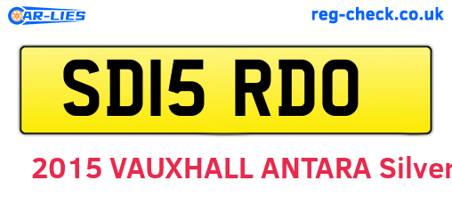 SD15RDO are the vehicle registration plates.