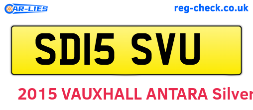 SD15SVU are the vehicle registration plates.