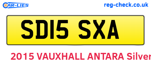 SD15SXA are the vehicle registration plates.