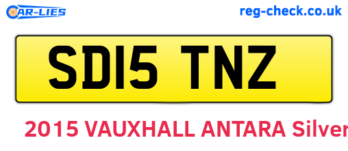 SD15TNZ are the vehicle registration plates.