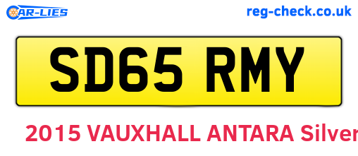 SD65RMY are the vehicle registration plates.