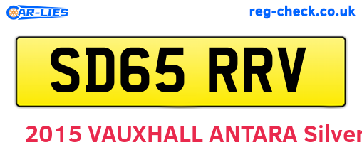 SD65RRV are the vehicle registration plates.
