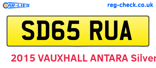 SD65RUA are the vehicle registration plates.