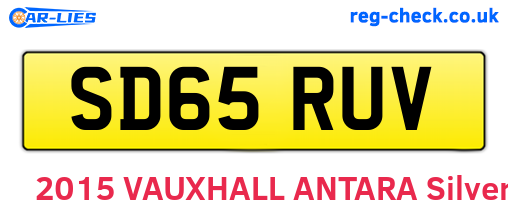 SD65RUV are the vehicle registration plates.