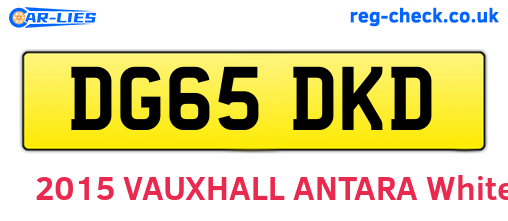 DG65DKD are the vehicle registration plates.