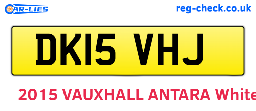DK15VHJ are the vehicle registration plates.
