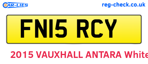 FN15RCY are the vehicle registration plates.