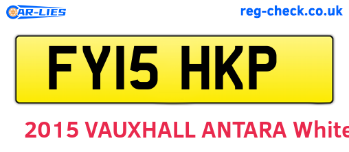 FY15HKP are the vehicle registration plates.