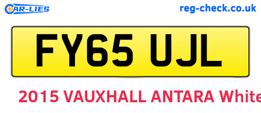 FY65UJL are the vehicle registration plates.