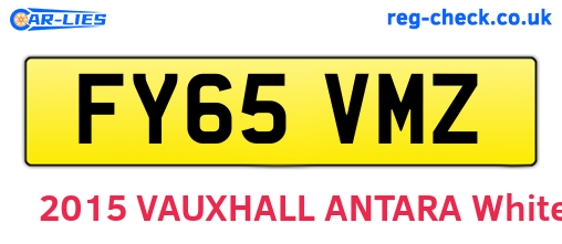 FY65VMZ are the vehicle registration plates.