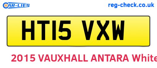 HT15VXW are the vehicle registration plates.