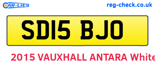 SD15BJO are the vehicle registration plates.