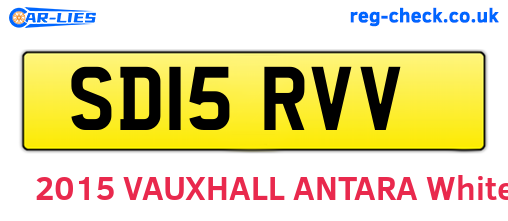 SD15RVV are the vehicle registration plates.