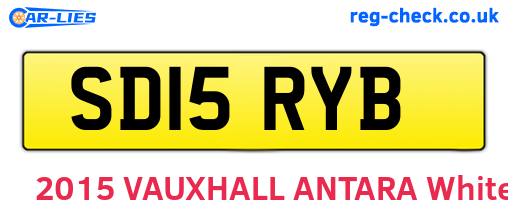 SD15RYB are the vehicle registration plates.