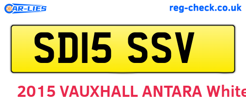 SD15SSV are the vehicle registration plates.