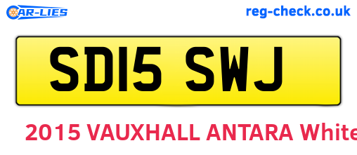 SD15SWJ are the vehicle registration plates.