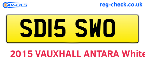 SD15SWO are the vehicle registration plates.