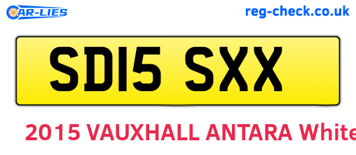 SD15SXX are the vehicle registration plates.