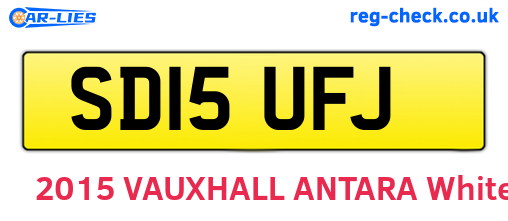SD15UFJ are the vehicle registration plates.
