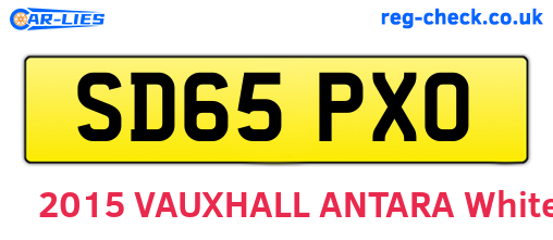 SD65PXO are the vehicle registration plates.
