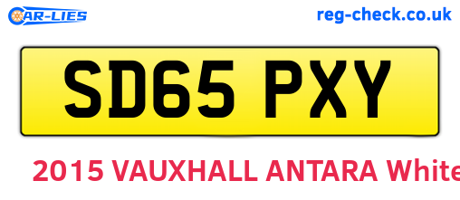 SD65PXY are the vehicle registration plates.