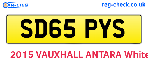 SD65PYS are the vehicle registration plates.