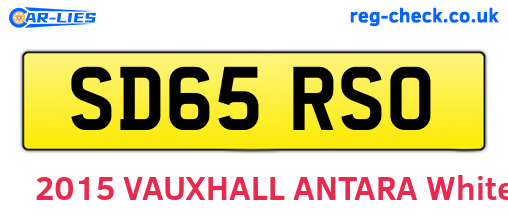 SD65RSO are the vehicle registration plates.