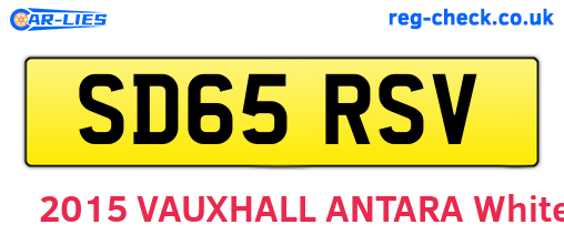 SD65RSV are the vehicle registration plates.
