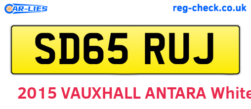 SD65RUJ are the vehicle registration plates.