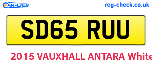 SD65RUU are the vehicle registration plates.