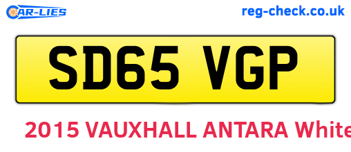 SD65VGP are the vehicle registration plates.