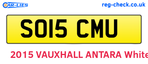 SO15CMU are the vehicle registration plates.