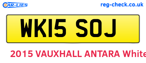 WK15SOJ are the vehicle registration plates.