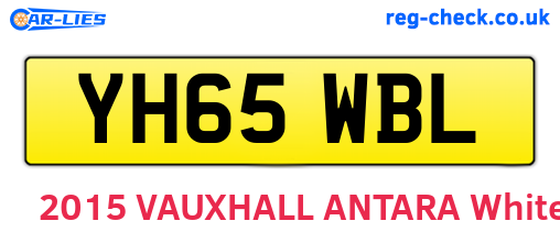 YH65WBL are the vehicle registration plates.