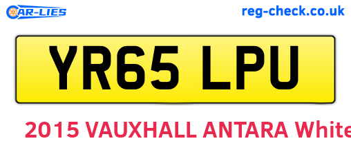 YR65LPU are the vehicle registration plates.