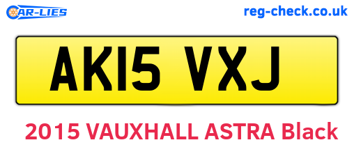 AK15VXJ are the vehicle registration plates.